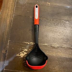 Emeril Lagasse Ladle w/ Measurements - Black and Red Silicone
